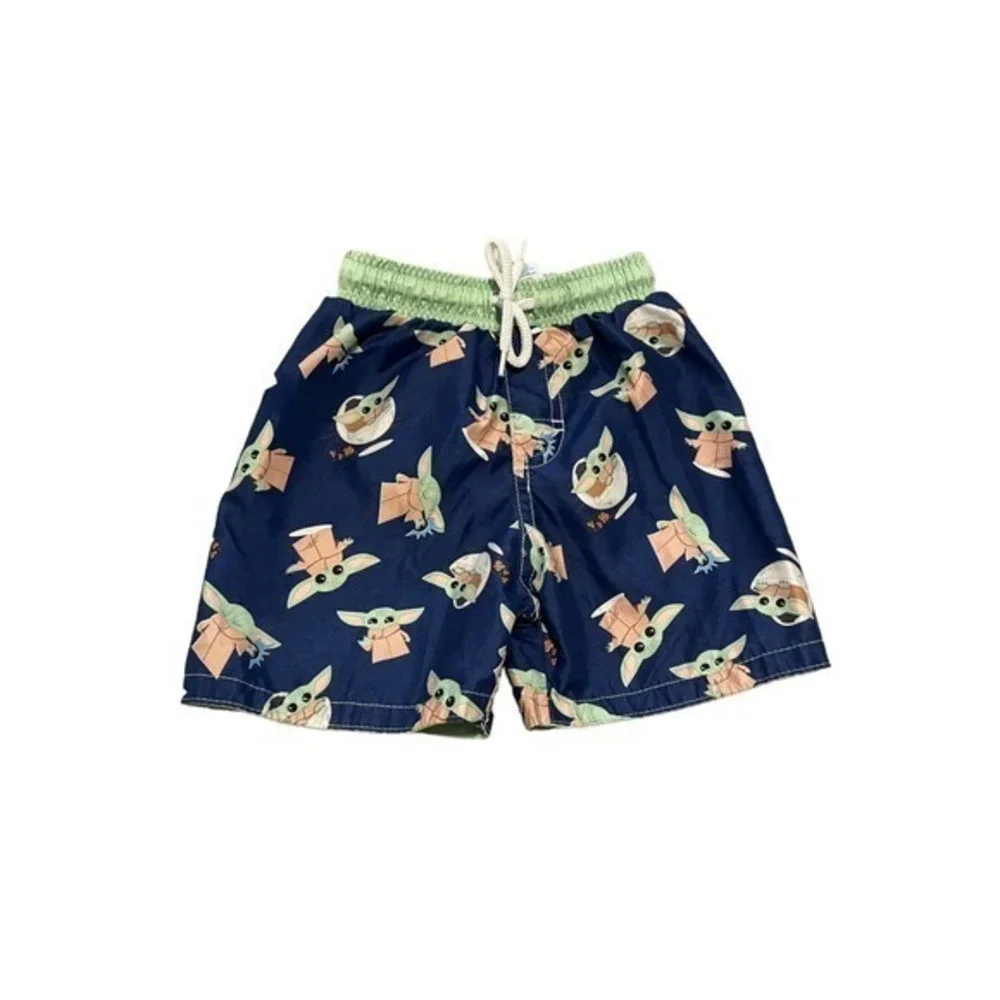 Disney Star Wars Baby Yoda Boy Swimsuit Swim Trunks Size 2T